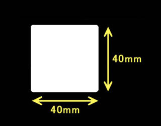 レスプリ熱転写用ラベル（幅40mm×高40mm）1巻 1140枚巻