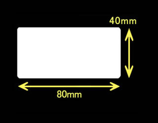 レスプリ熱転写用ラベル（幅80mm×高40mm）1巻 1140枚巻