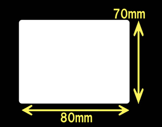 レスプリ熱転写用ラベル（幅80mm×高70mm）1巻 660枚巻