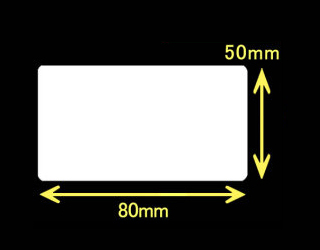 ZEBRA汎用 熱転写ラベル (幅80mm×高さ50mm) 1巻1200枚巻 ラベル.e