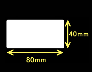 サトーレスプリ用サーマルラベル（高さ40mm×幅80mm）