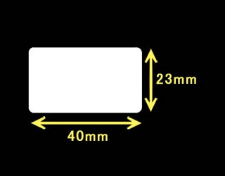 白無地サーマルラベル　（40mm×23mm）