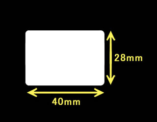 白無地サーマルラベル　（40mm×28mm）