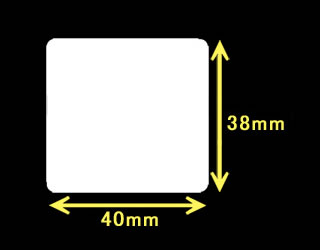 ZEBRA汎用サーマルラベル　（40mm×38mm）