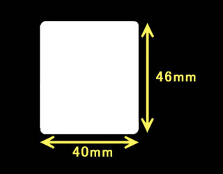 白無地サーマルラベル 40mm 46mm 1巻 1400枚巻