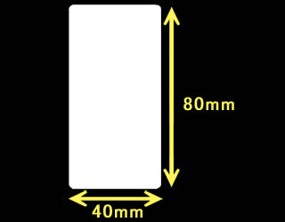 ZEBRA汎用サーマルラベル　（40mm×80mm）