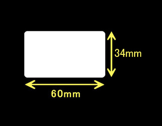 ZEBRA汎用サーマルラベル　（60mm×34mm）