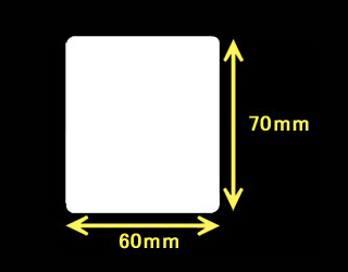 白無地サーマルラベル　（60mm×70mm）