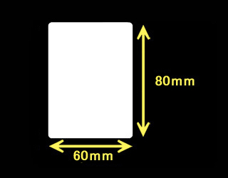 白無地サーマルラベル　（60mm×48mm）