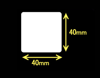 RJシリーズ用ラベル　（40mm×40mm）